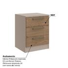 Mesa De Cabeceira Modulada Requinte Com 3 Gavetas - Duna Line