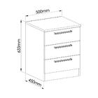 Mesa De Cabeceira Modulada Requinte Com 3 Gavetas - Duna Line