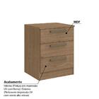 Mesa De Cabeceira Modulada Requinte Com 3 Gavetas - Macadâmia