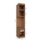 Mesa De Cabeceira Modular Direita 2 Portas 1 Gaveta Hera Cabe
