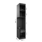 Mesa De Cabeceira Modular Direita 2 Portas 1 Gaveta Hera Cabe