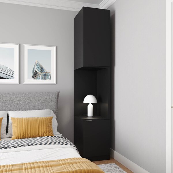 Mesa De Cabeceira Modular Direita 2 Portas 1 Gaveta Hera Cabe