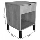 Mesa De Cabeceira Morgan 1 Gaveta Branco - Falkk