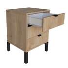 Mesa De Cabeceira Morgan 3 Gavetas Amadeirado - Falkk