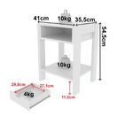 Mesa De Cabeceira Multimóveis Cr35003 Branca