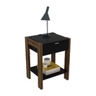 Mesa De Cabeceira Multimóveis Cr35003 Preta/nogal