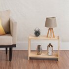 Mesa De Cabeceira Multiuso Natural & Colors 2 Prateleiras Úni