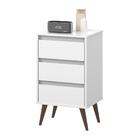 Mesa De Cabeceira Mundo Retrô Branco