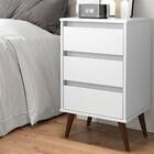 Mesa De Cabeceira Mundo Retrô Branco