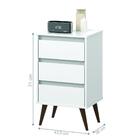 Mesa De Cabeceira Mundo Retrô Branco