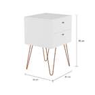 Mesa De Cabeceira Naklo 2 Gv Branca