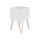 Mesa De Cabeceira Naklo 2 Gv Branca