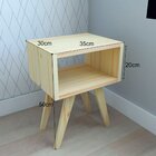 Mesa De Cabeceira Natural & Colors 2 Prateleiras Naturais Pé