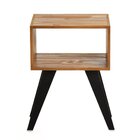 Mesa De Cabeceira Natural & Colors 2 Prateleiras Pé Longo Mel