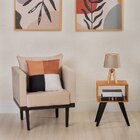 Mesa De Cabeceira Natural & Colors 2 Prateleiras Pé Longo Mel