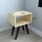 Mesa De Cabeceira Natural & Colors 2 Prateleiras Pé Longo Mel