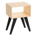 Mesa De Cabeceira Natural & Colors 2 Prateleiras Pé Longo Nat