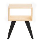 Mesa De Cabeceira Natural & Colors 2 Prateleiras Pé Longo Úni