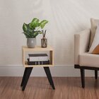 Mesa De Cabeceira Natural & Colors 2 Prateleiras Pé Longo Úni