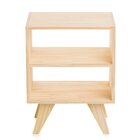 Mesa De Cabeceira Natural & Colors 3 Prateleiras Naturais Pé