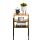 Mesa De Cabeceira Natural & Colors 3 Prateleiras Pé Diagonal