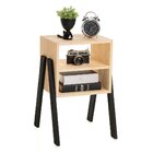 Mesa De Cabeceira Natural & Colors 3 Prateleiras Pé Diagonal