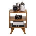 Mesa De Cabeceira Natural & Colors 3 Prateleiras Pé Mini Mel