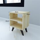 Mesa De Cabeceira Natural & Colors 3 Prateleiras Pé Mini Mel