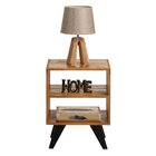 Mesa De Cabeceira Natural & Colors 3 Prateleiras Pé Mini Mel