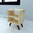 Mesa De Cabeceira Natural & Colors 3 Prateleiras Pé Mini Único