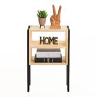 Mesa De Cabeceira Natural & Colors 3 Prateleiras Pé Vertical
