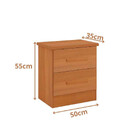 Mesa de Cabeceira New Athos 2 Gavetas D Doro Móveis