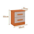 Mesa de Cabeceira New Athos 2 Gavetas D Doro Móveis