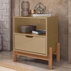 Mesa De Cabeceira Nice Champagne