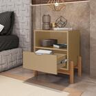 Mesa De Cabeceira Nice Champagne