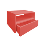Mesa de Cabeceira Nicho Com Gaveteiro Suspenso - Coral/ Salmã
