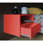 Mesa de Cabeceira Nicho Com Gaveteiro Suspenso - Coral/ Salmã