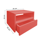 Mesa de Cabeceira Nicho Com Gaveteiro Suspenso - Coral/ Salmã