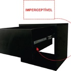 Mesa De Cabeceira Nicho Mdf Preto Gaveta Secreta Fundo Falso