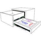 Mesa De Cabeceira Nicho Mdf Preto Gaveta Secreta Fundo Falso