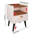 Mesa De Cabeceira Nicho Mesinha Quarto 1 Gaveta Puxador Conch