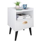 Mesa De Cabeceira Nicho Mesinha Quarto 1 Gaveta Puxador Conch