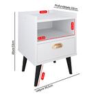Mesa De Cabeceira Nicho Mesinha Quarto 1 Gaveta Puxador Conch