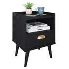 Mesa De Cabeceira Nicho Mesinha Quarto 1 Gaveta Puxador Conch