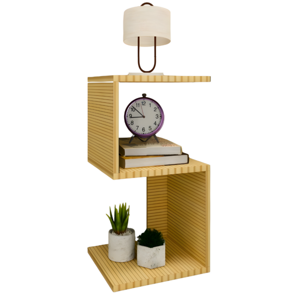 Mesa De Cabeceira Nicho Quarto Sala Escritório Bege - Brovália