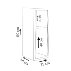 Mesa De Cabeceira Nicho Suspenso Preto Em Mdf