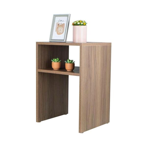 Mesa De Cabeceira Nogal Cama Solteiro Quarto Sala 35x50cm