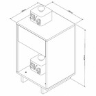 Mesa De Cabeceira Nomad 1 Gaveta Cinza/castanho - Appunto