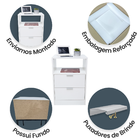 Mesa De Cabeceira Off-white 40cm Com 2 Gavetas E 1 Nicho Para