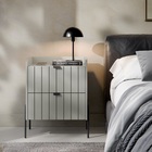 Mesa De Cabeceira Off White Em Madeira Mdf Moriah 45cm Pés De